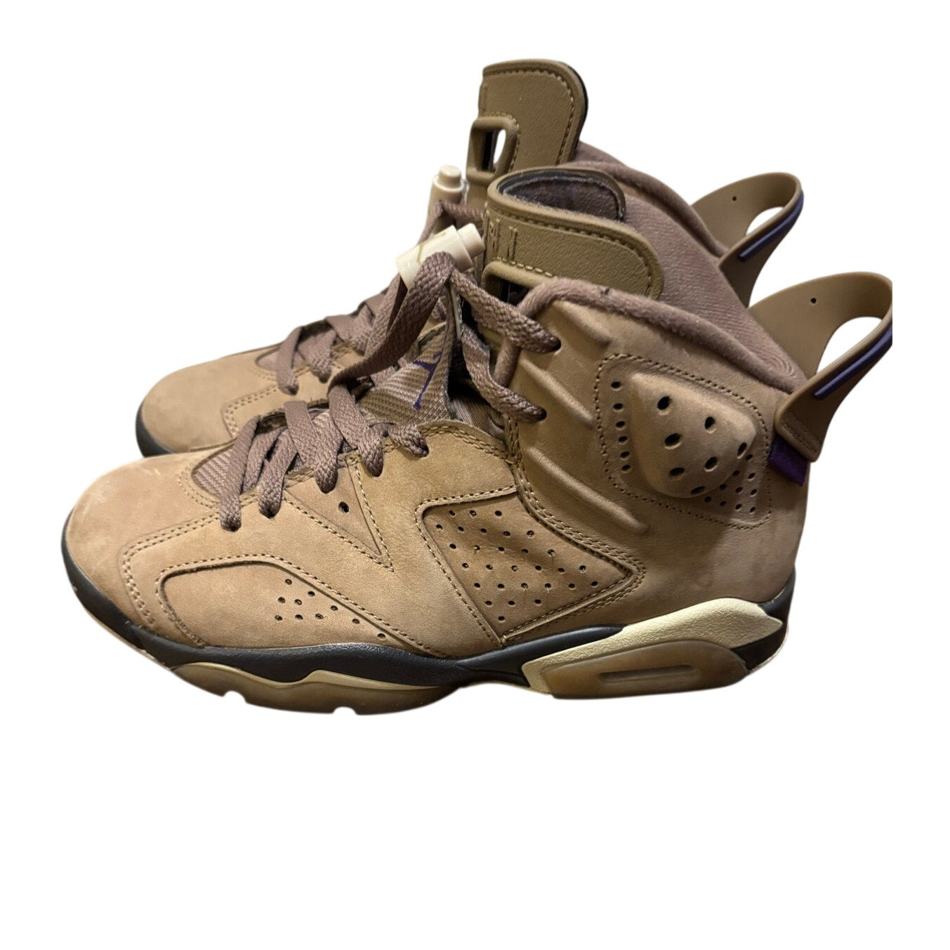 Air Jordan 6 Retro GORE-TEX Brown Kelp Court Purple Sneakers SZ 6.5Y