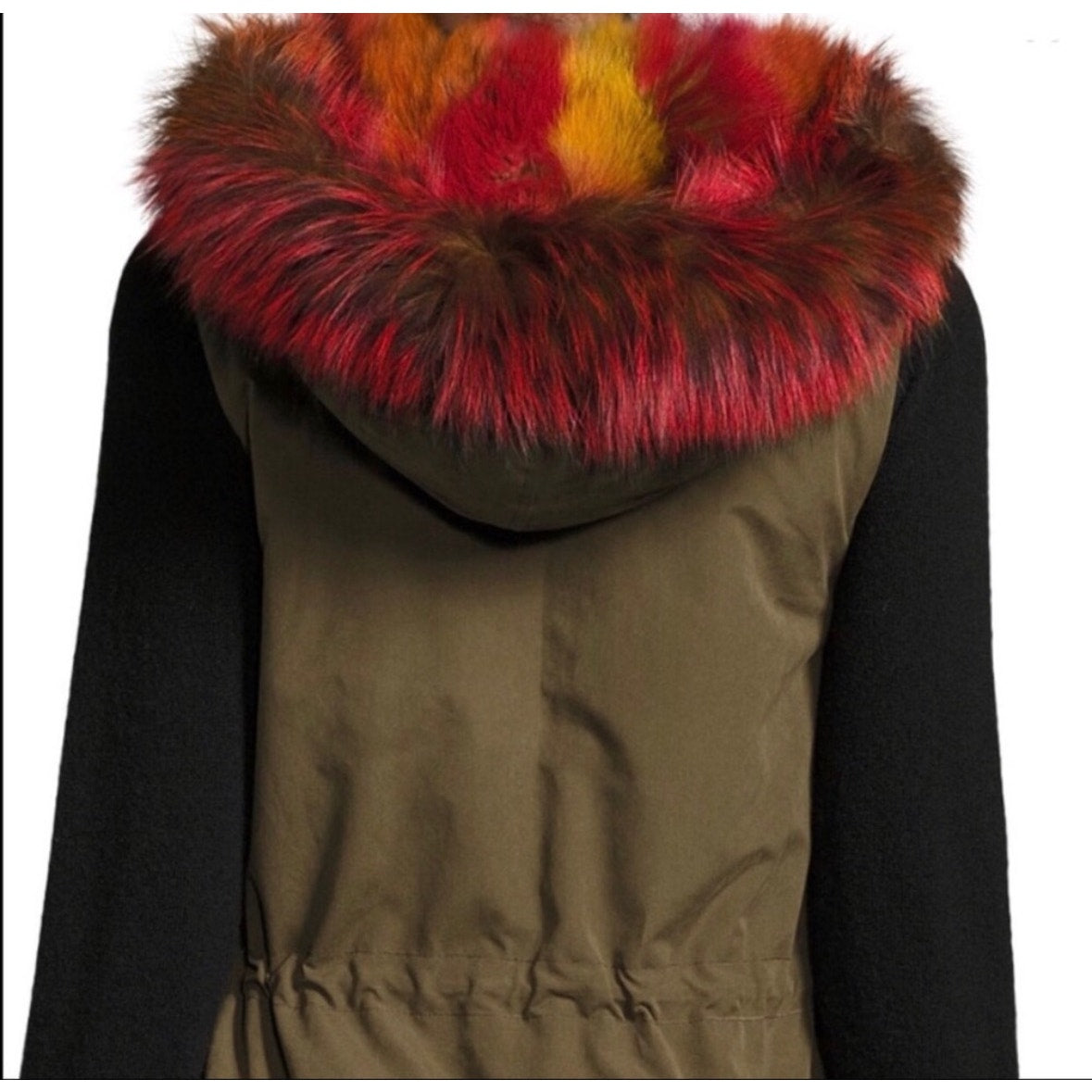 Trilogy Collections Silver Fox Fur Trim Hooded Parka  XS