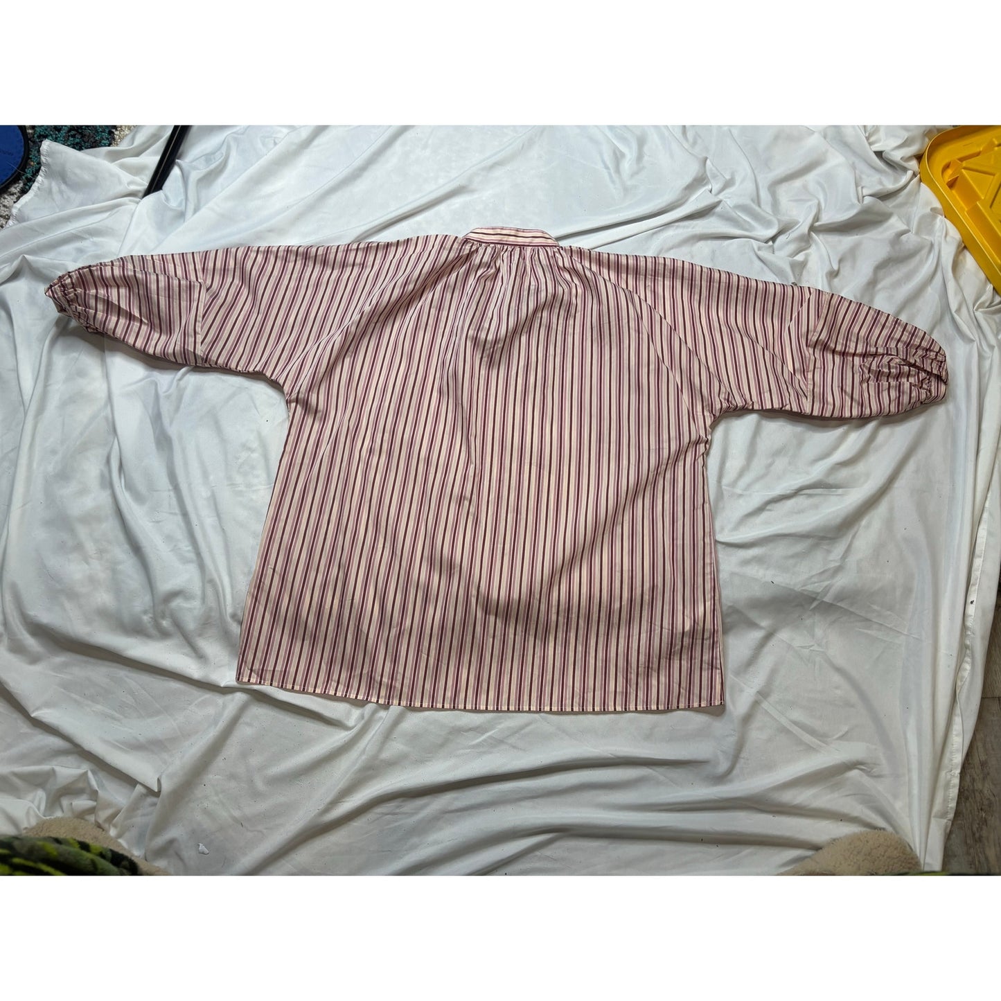 BOSS by Hugo Boss Bateco Striped Tie Neck Lyocell Blouse SZ 18