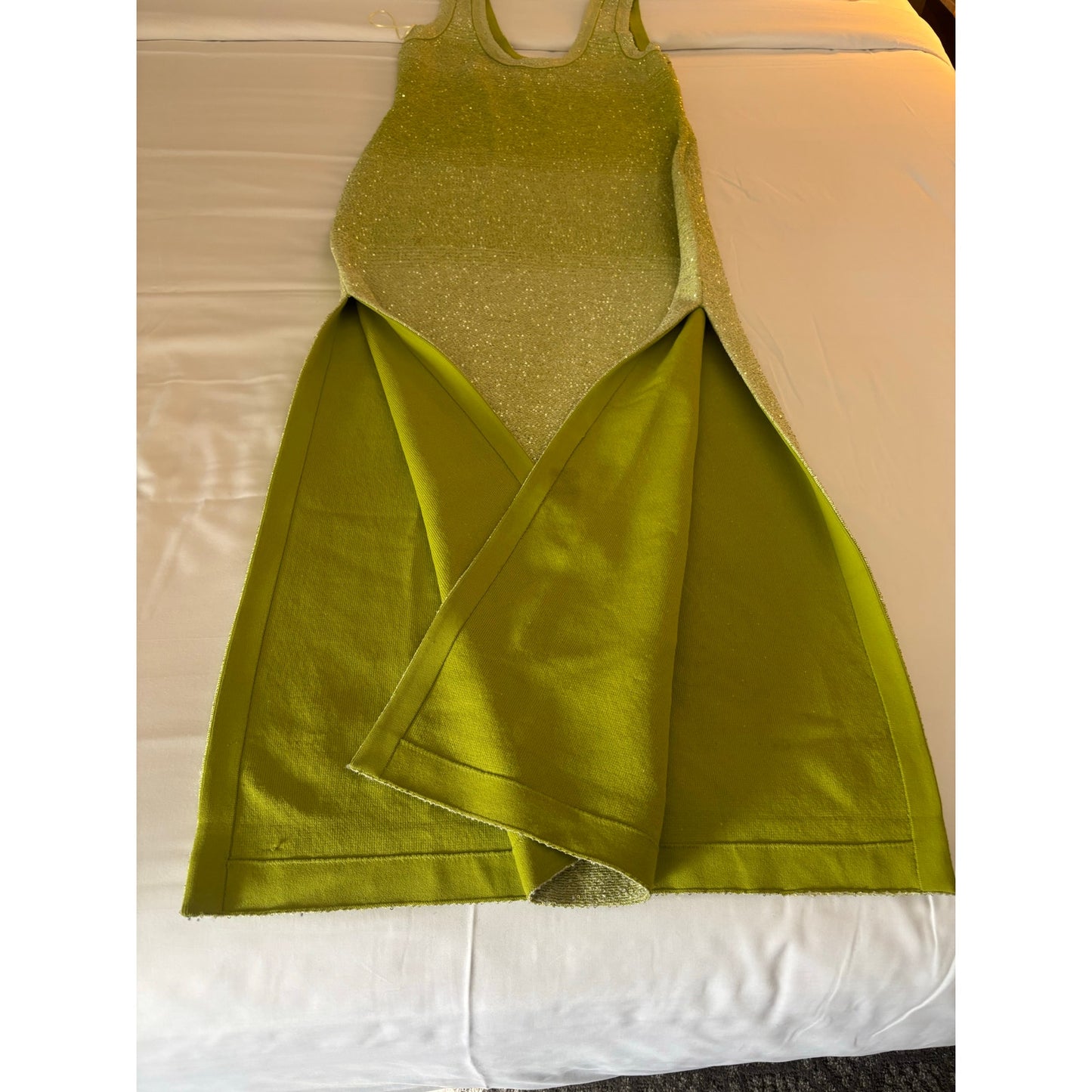 St. John Sequin Knit Maxi Dress SZ L