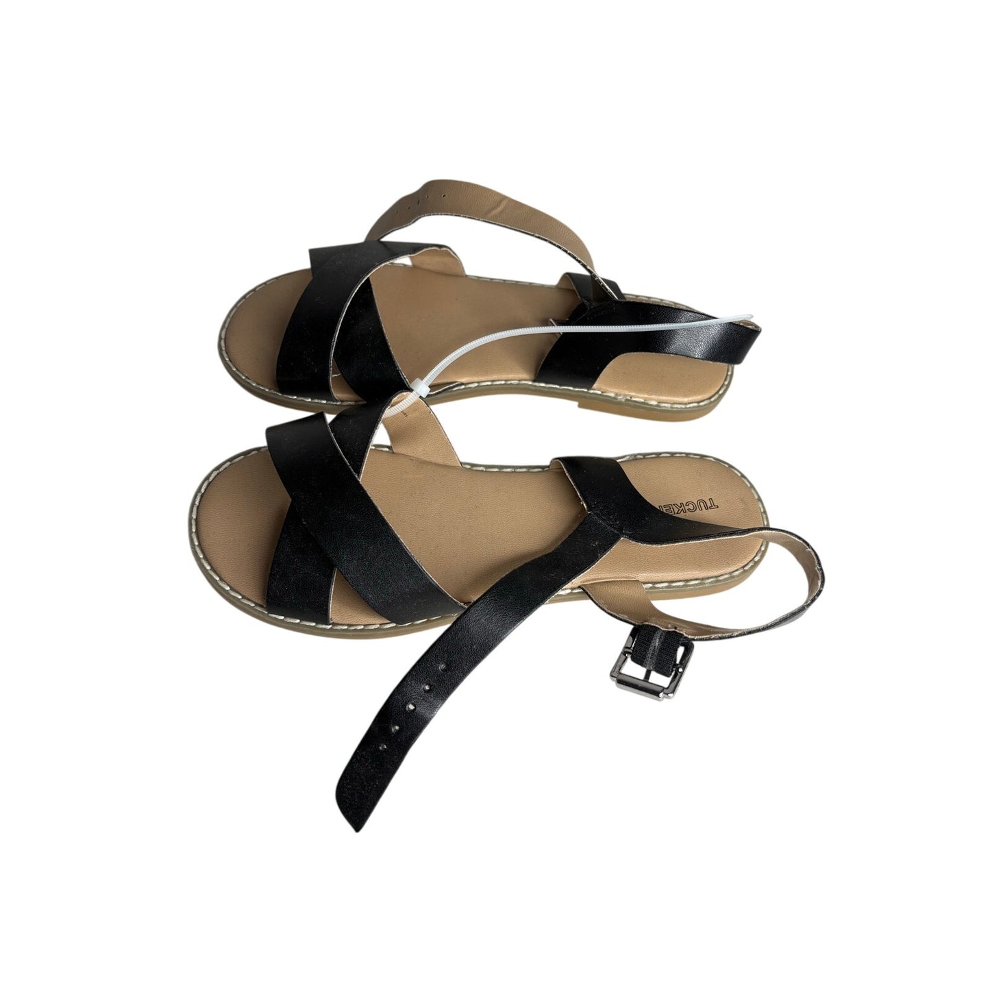 Tucker + Tate Tarya Black Strappy Adjustable Sandals SZ 3Y