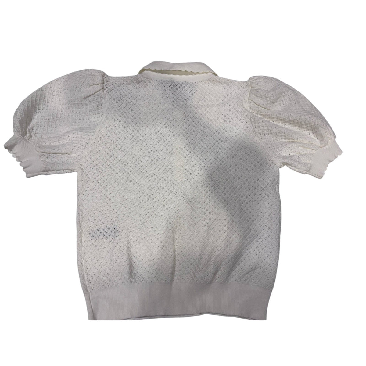 Alice + Olivia Ramona Pointelle Polo SZ L