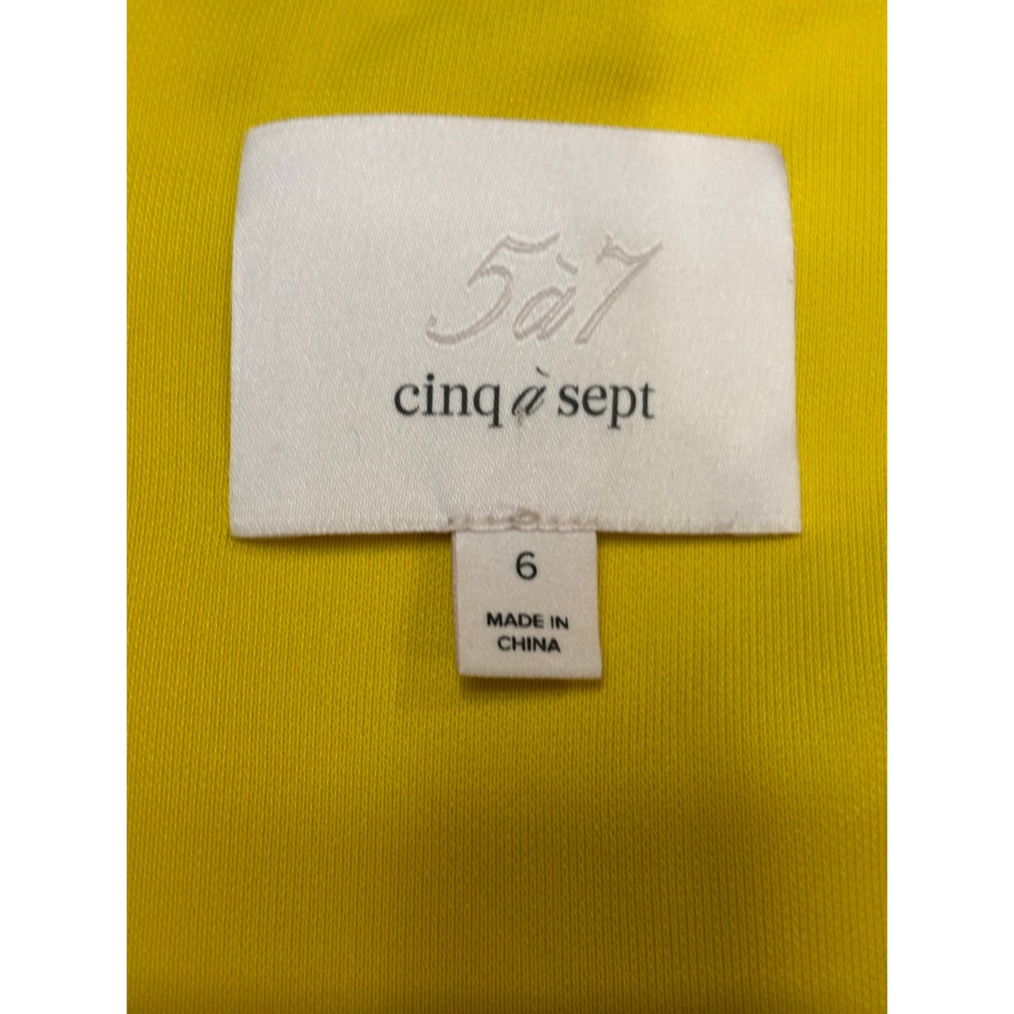 CINQ A SEPT Miah Ruched Mini Dress in Pineapple SZ 6