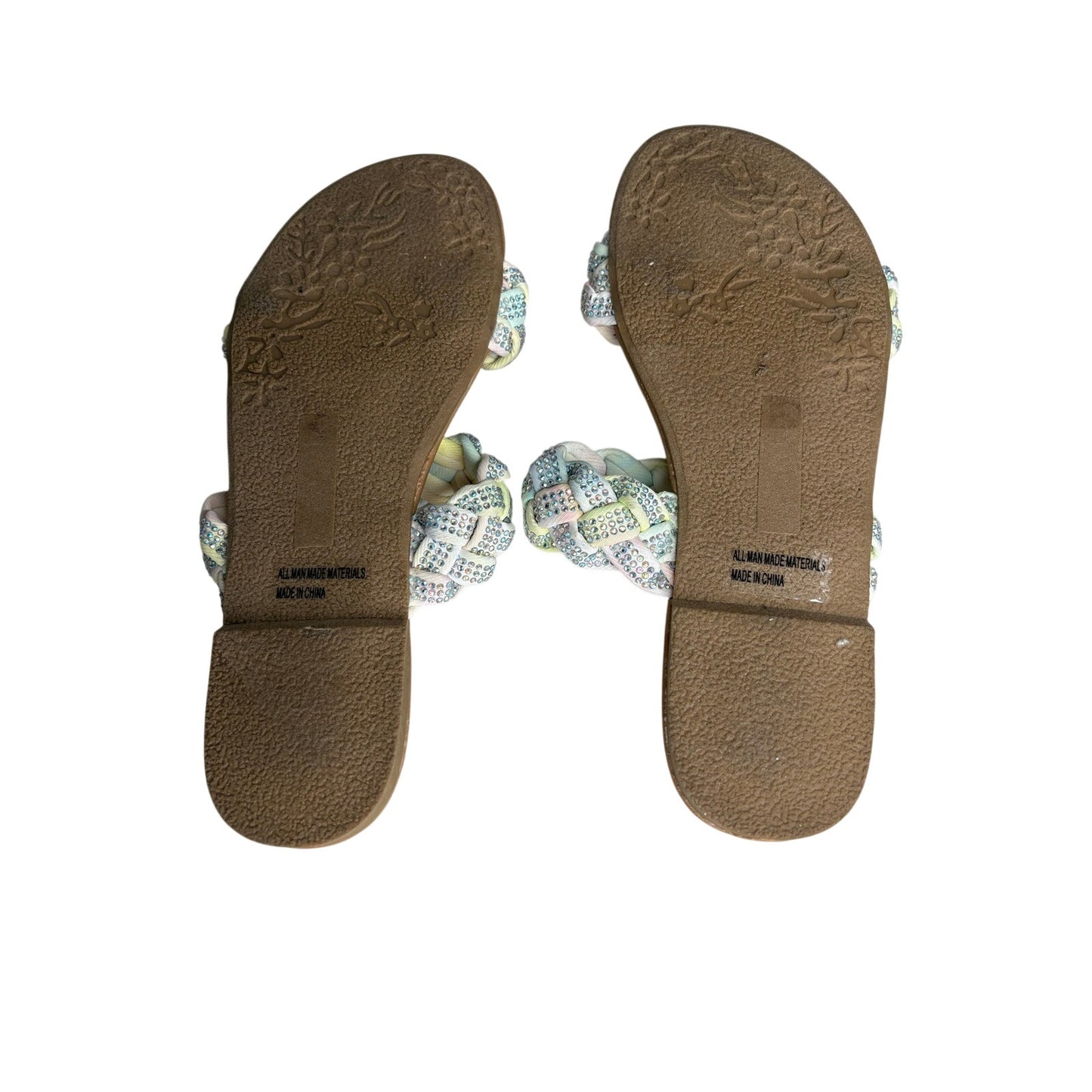 Dolce Vita Kids Cristal Rhinestone Braided Slides SZ 3M