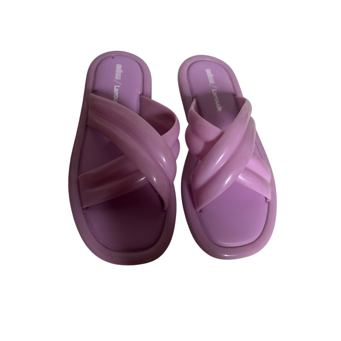 Melissa x Larroudé Crisscross Jelly Cali Slide SZ 8