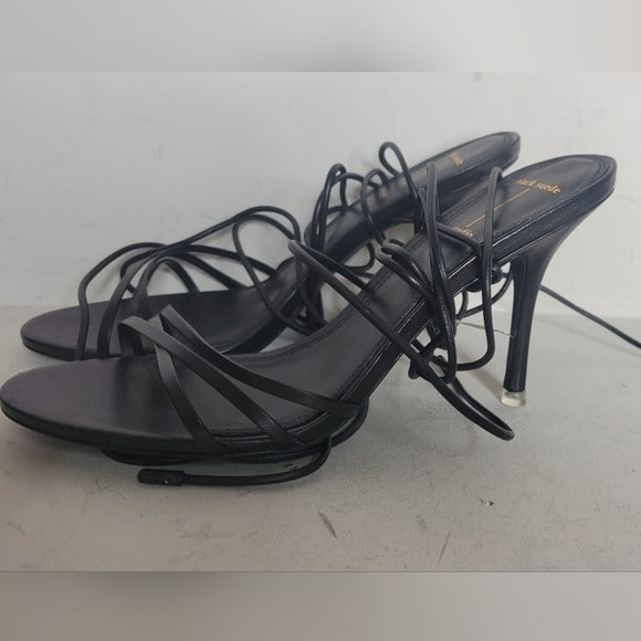 BLACK SUEDE STUDIO Leandra Lace Up Leather Sandals SZ 41