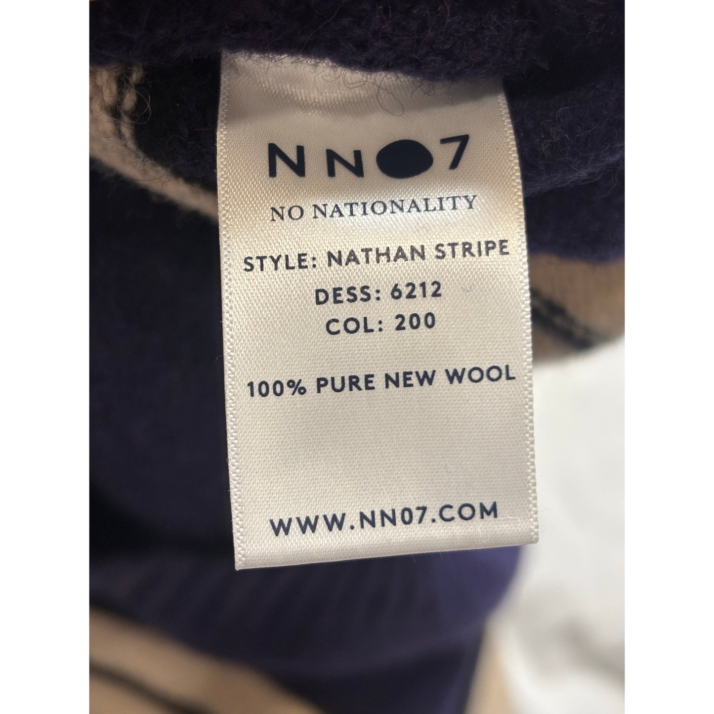 NN07 No Nationality Nathan Stripe Wool Crewneck Sweater SZ XL